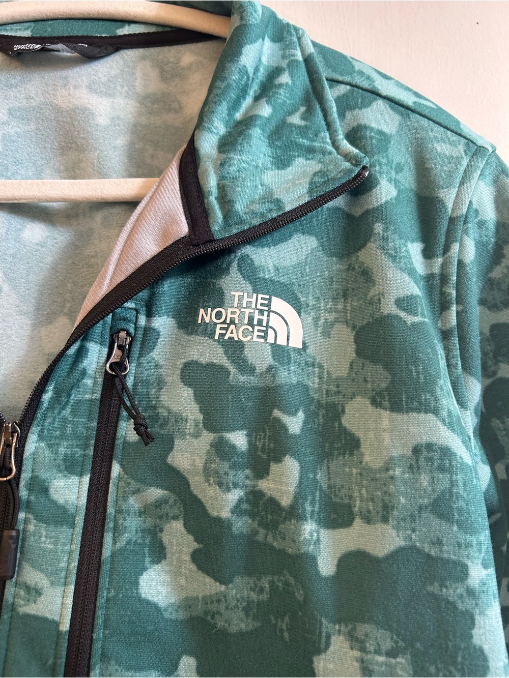 The North Face Teal Camo Half-Zip Fleece Pullover - Picture 3 of 5